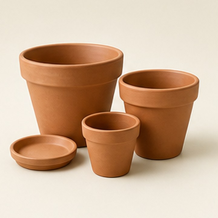 Terracotta-Pflanztöpfe